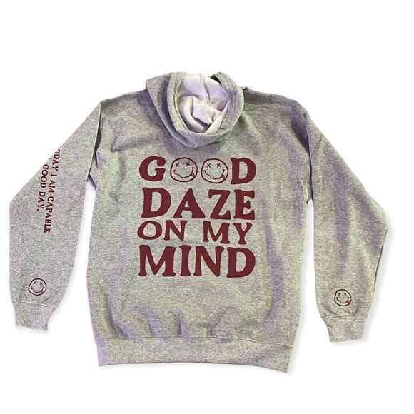NWT Wool + Pepper Co. HAPPY DAZE Zip Up Hoodie - Picture 1 of 6